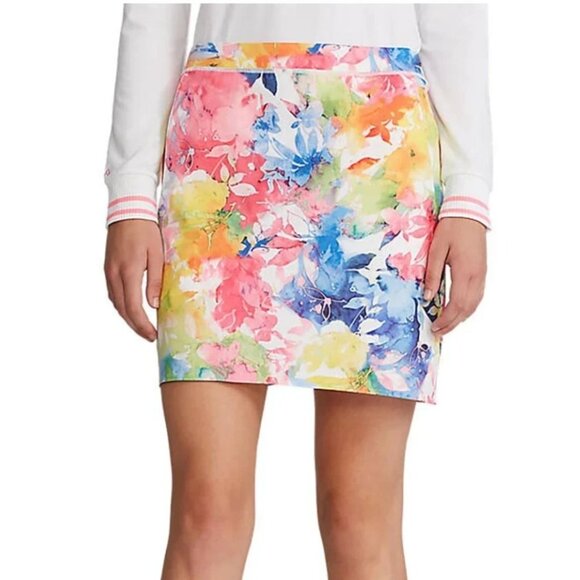 Ralph Lauren Polo Golf Multicolor Floral Skort Skirt Tennis Pickelball Size M - Picture 1 of 11